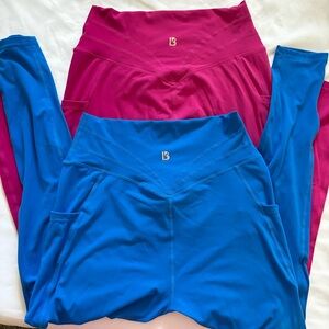 Two Pair Buff Bunny Large Athletic Pants